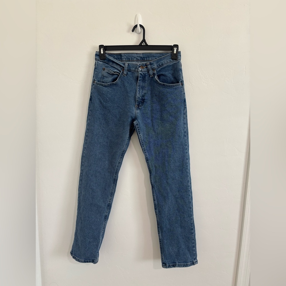 Wrangler Straight Leg Jeans 29x30 Medium Wash Classic Denim Cowboy Western